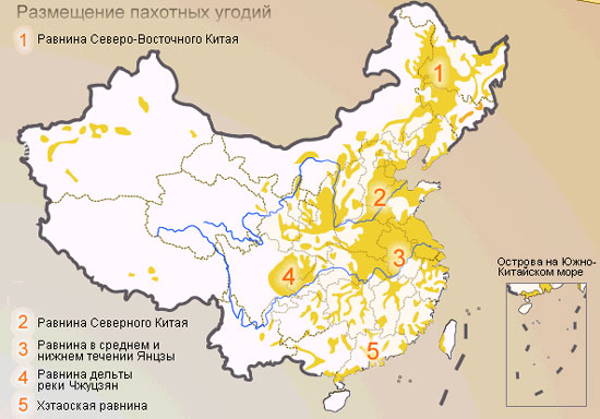 Великая китайская равнина физическая карта